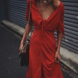 Topshop Polka-Dot Dress